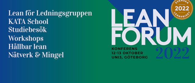 Annonsbild för Lean Forums konferens i Göteborg 2022.