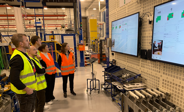 Digital daily management at Hitachi Energy in Ludvika, Sweden.