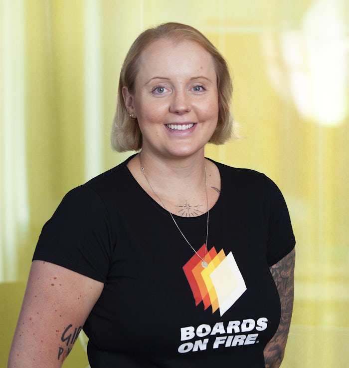 Sara Solnevik, CS på Boards on Fire