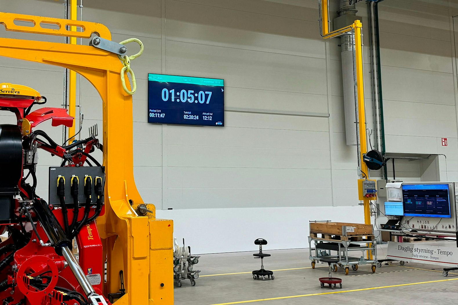 Takt flow with Boards on Fire. Väderstad uses Boards on Fire and takt flow.