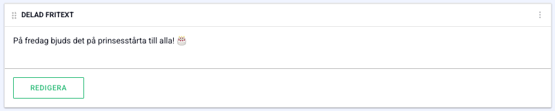 Delad fritext Bild av komponenten