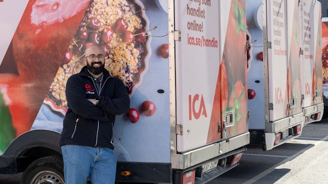 Alan Pirow, lagerchef på ICA:S e-handelslager i Brunna.