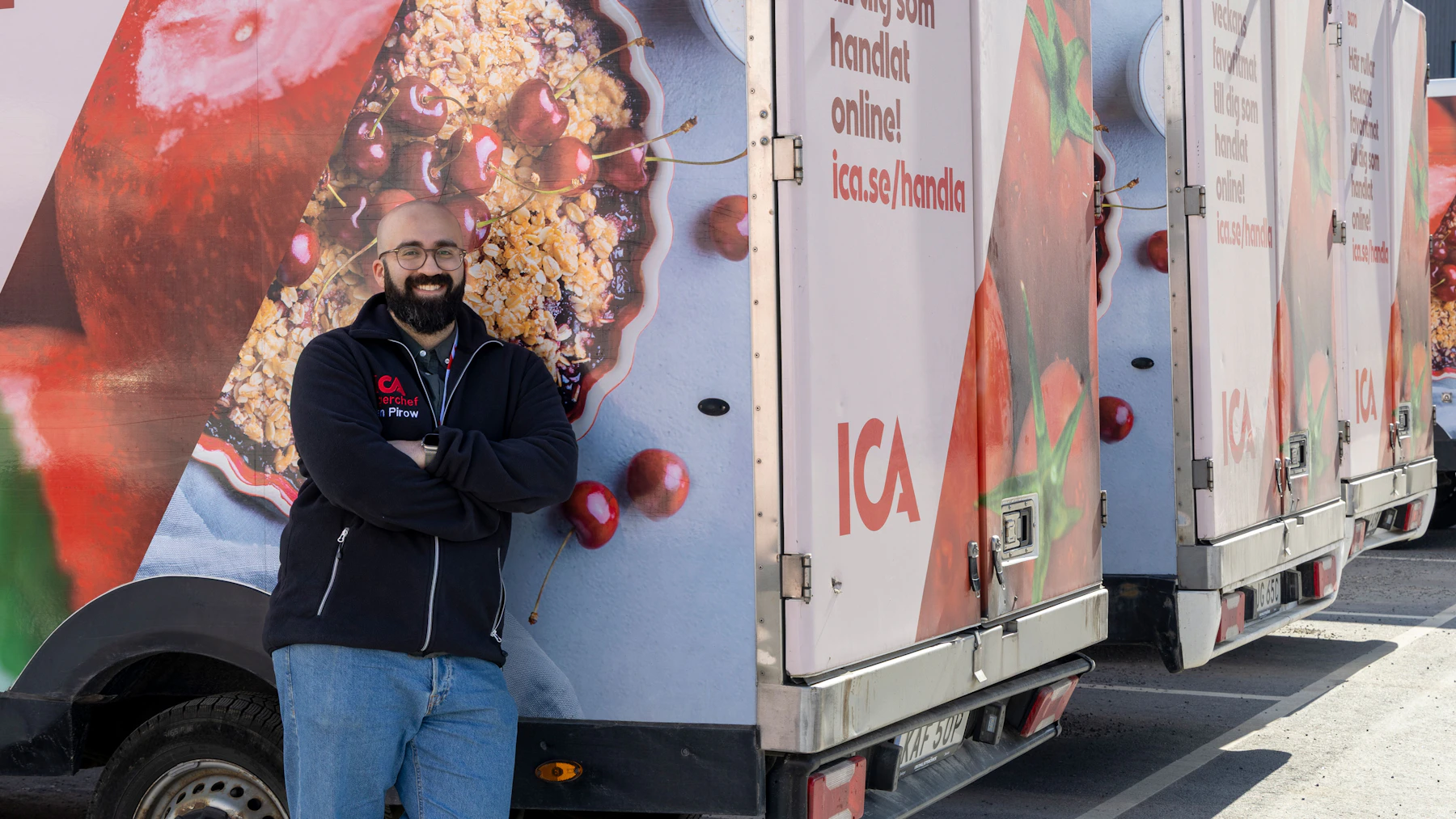 Alan Pirow, lagerchef på ICA:S e-handelslager i Brunna.