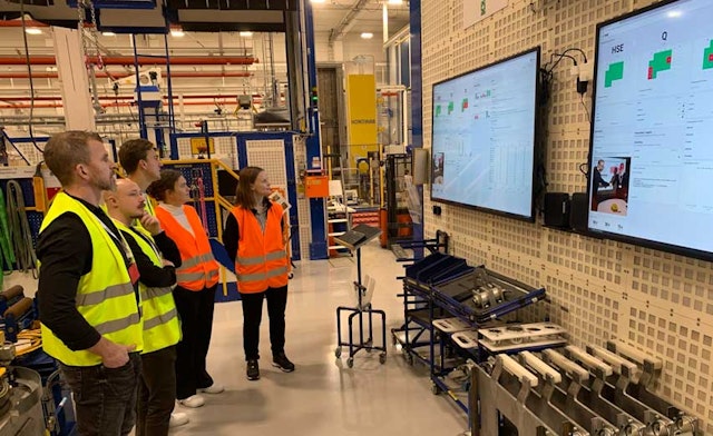 Digital daglig styrning på Hitachi Energy i Ludvika.