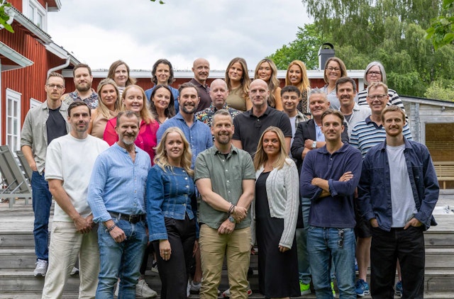 Gruppbild på alla medarbetare på Boards on Fire i juni 2026.