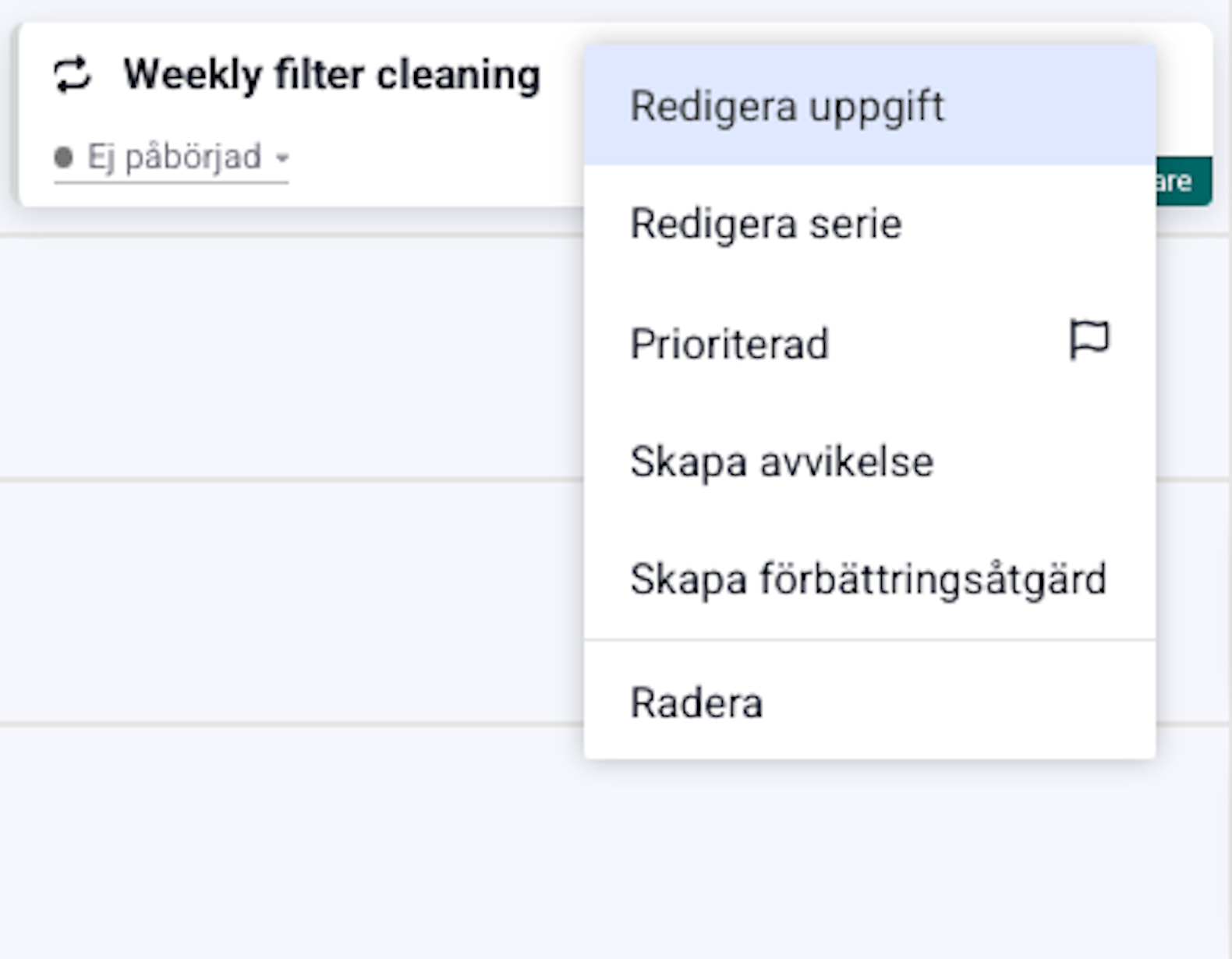alternativ för uppgift