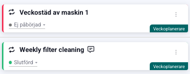 färger på uppgifter i veckoplanering färger på uppgifter i veckoplanering