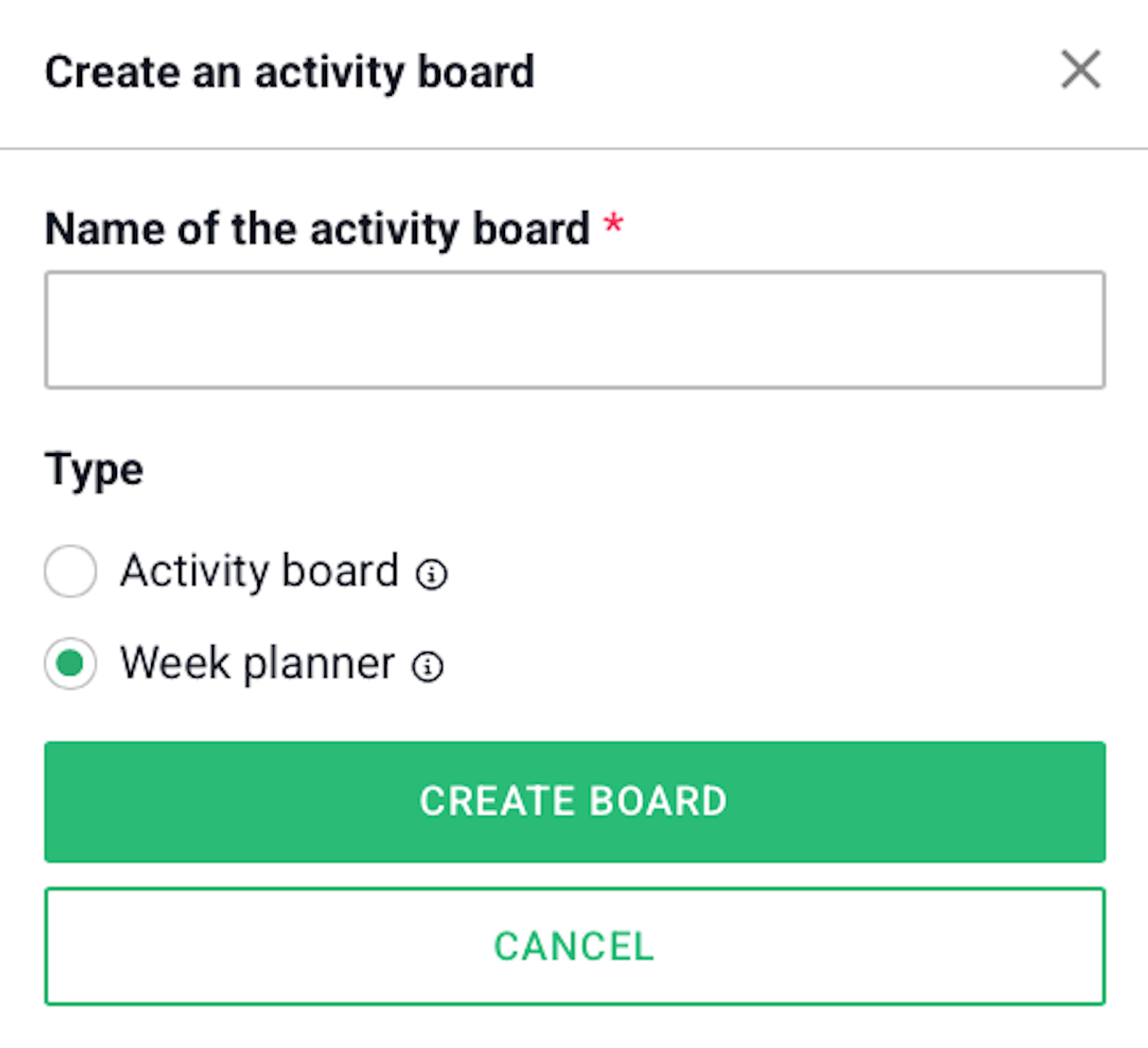 create week planner