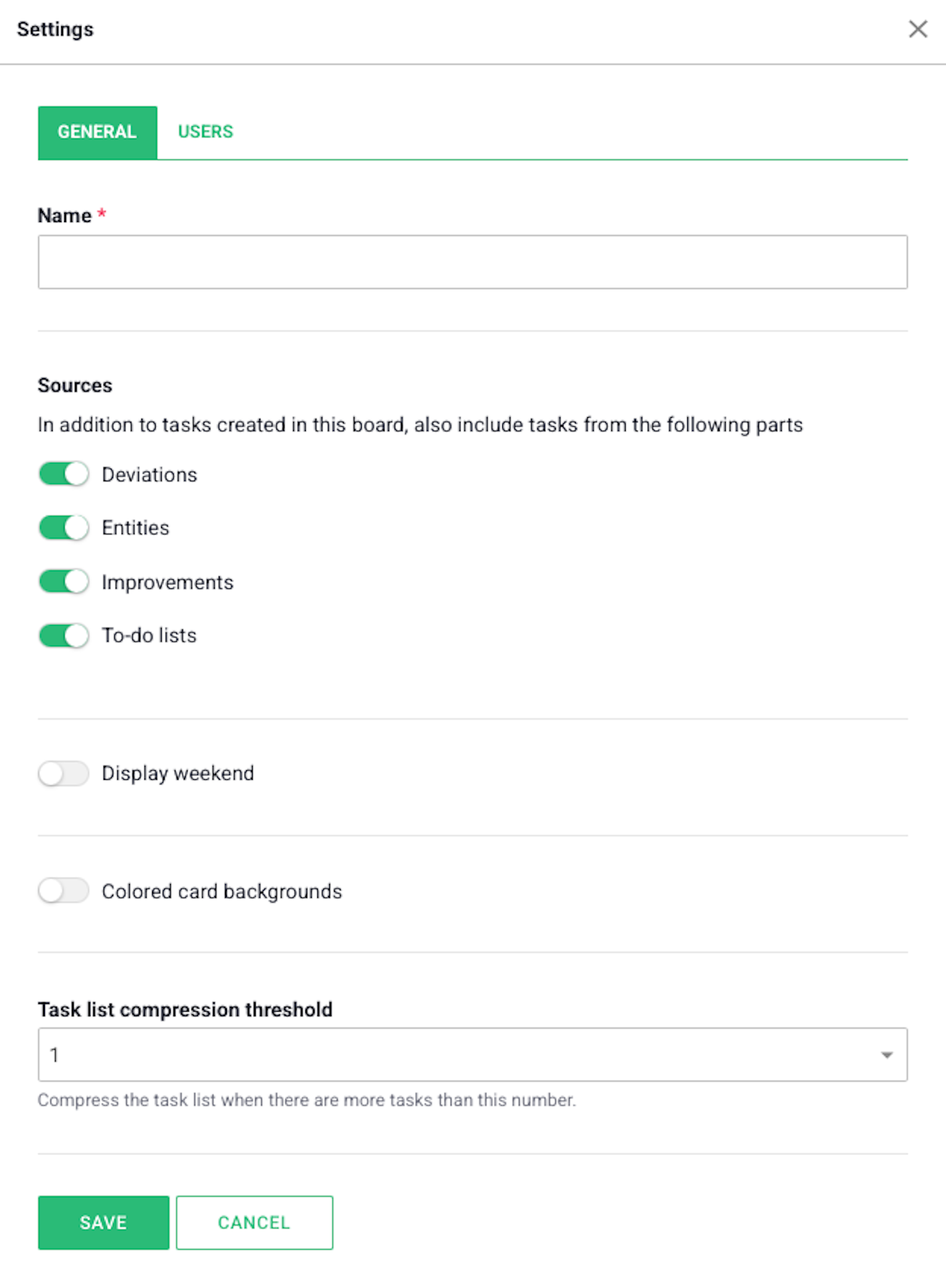 week planner settings - general