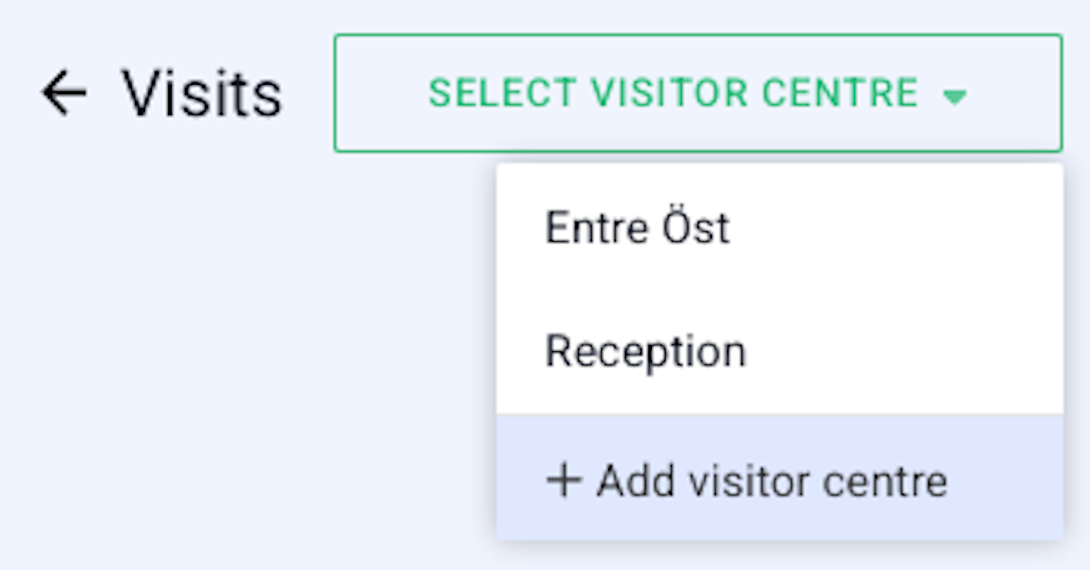 add visitor centre