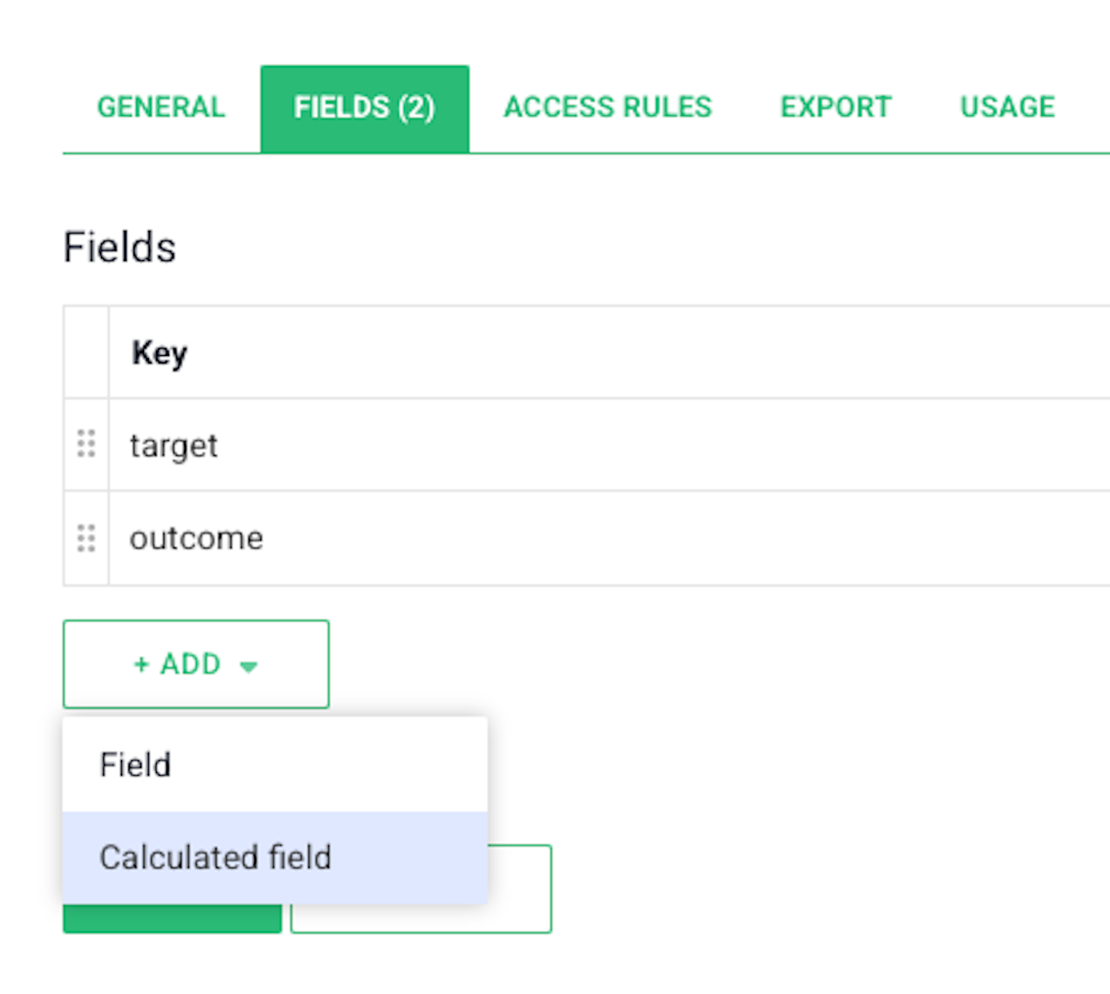 datasource fields