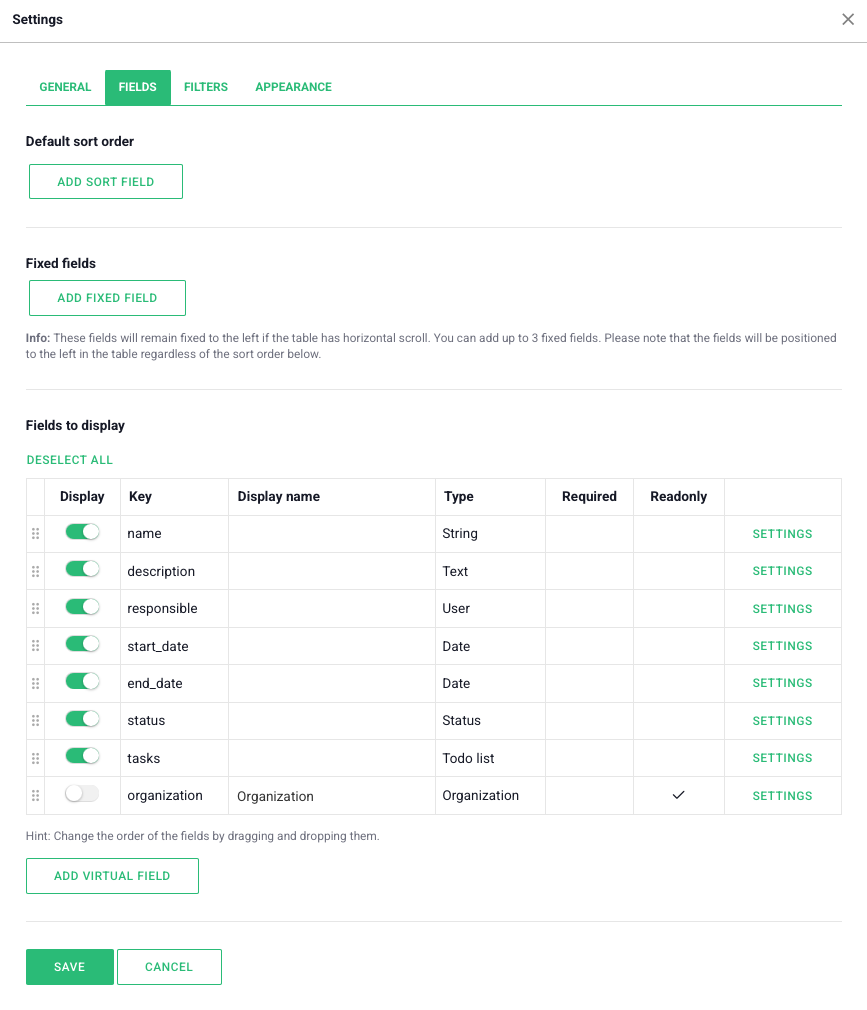 entity component settings - fields entity component settings - fields