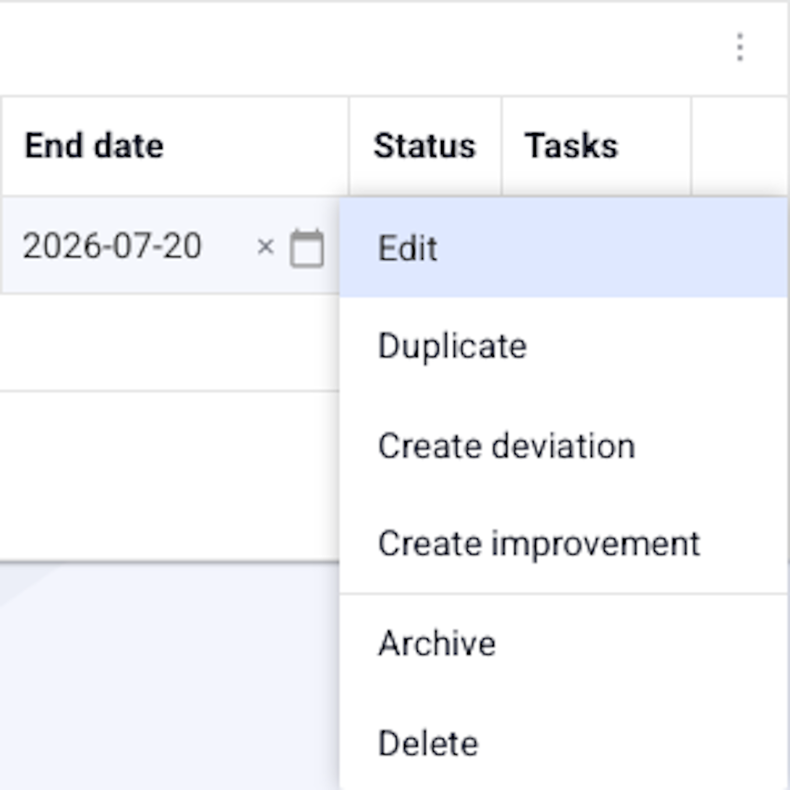 entity object options