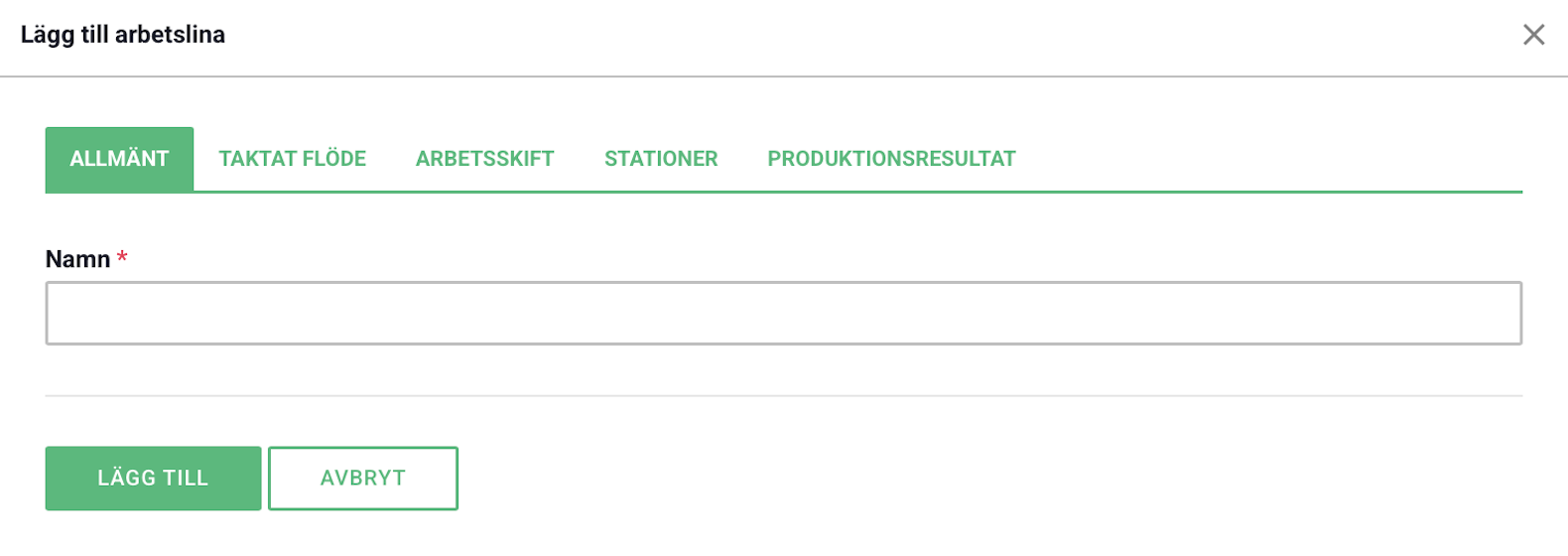 ny arbetslina allmänt
