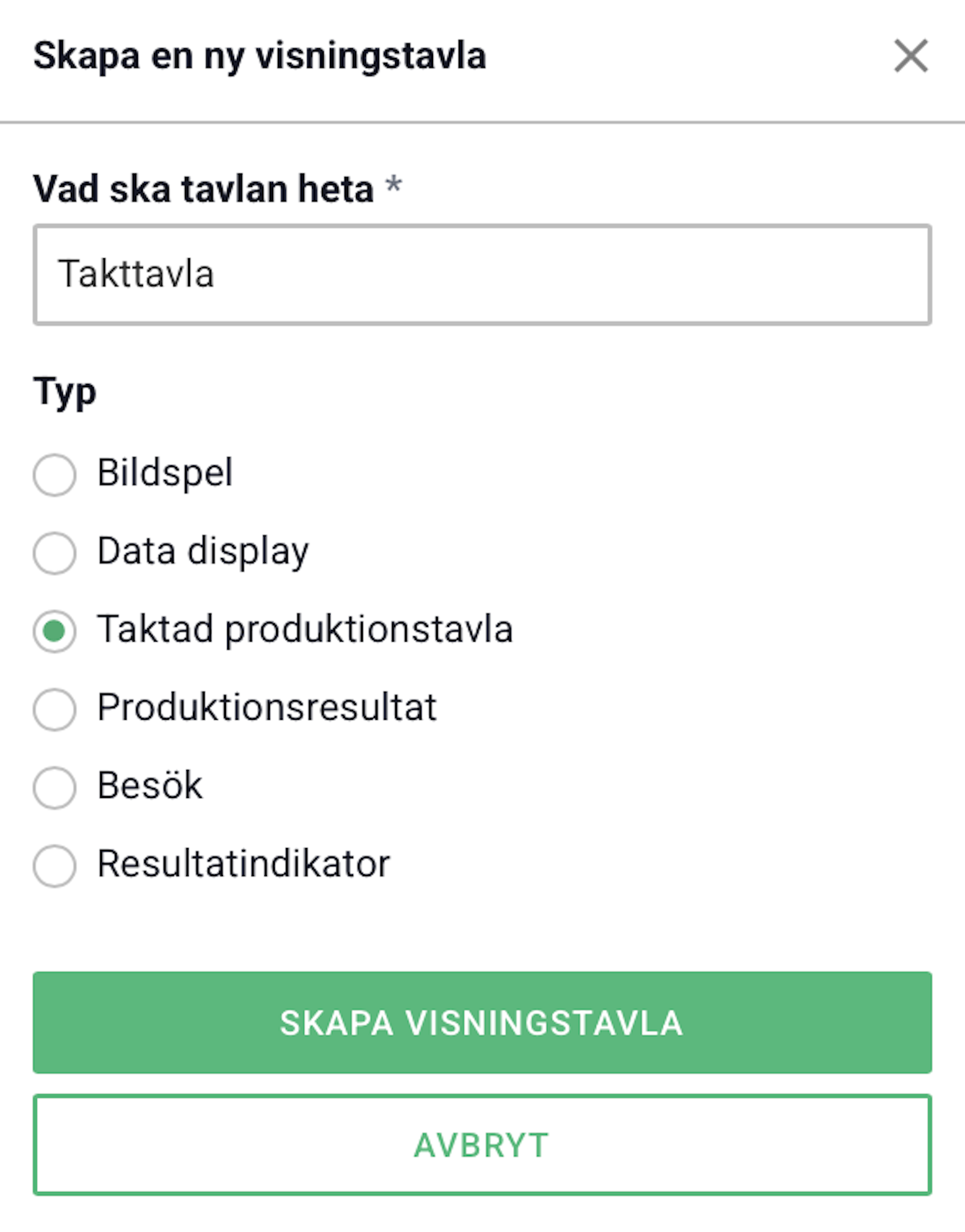 ny takttavla