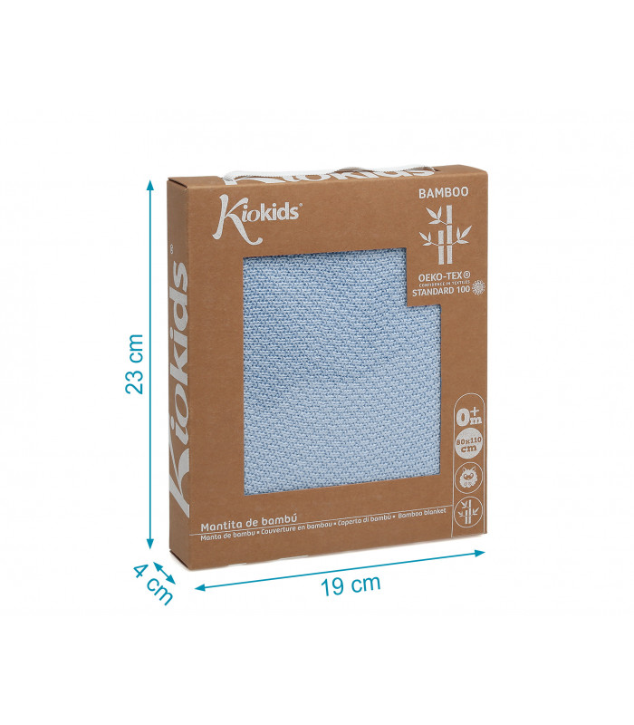 Copertina Bebè in Bambù Kiokids AZZURRA