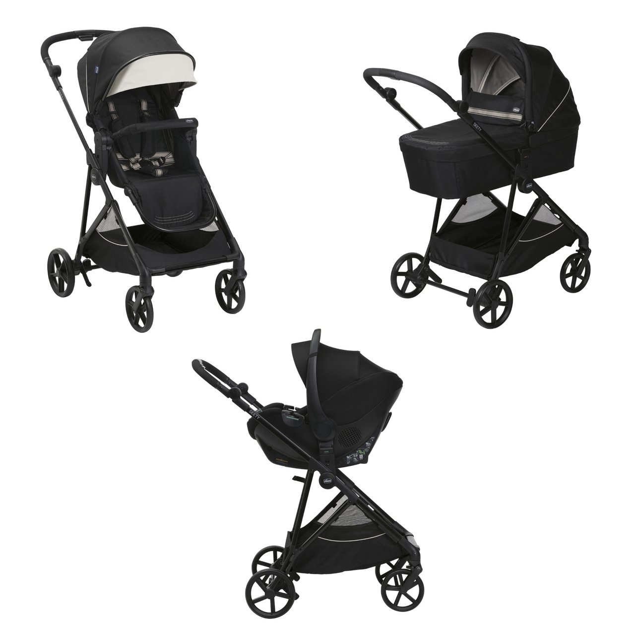 Chicco Trio Seety con Kory Essential Etna Black