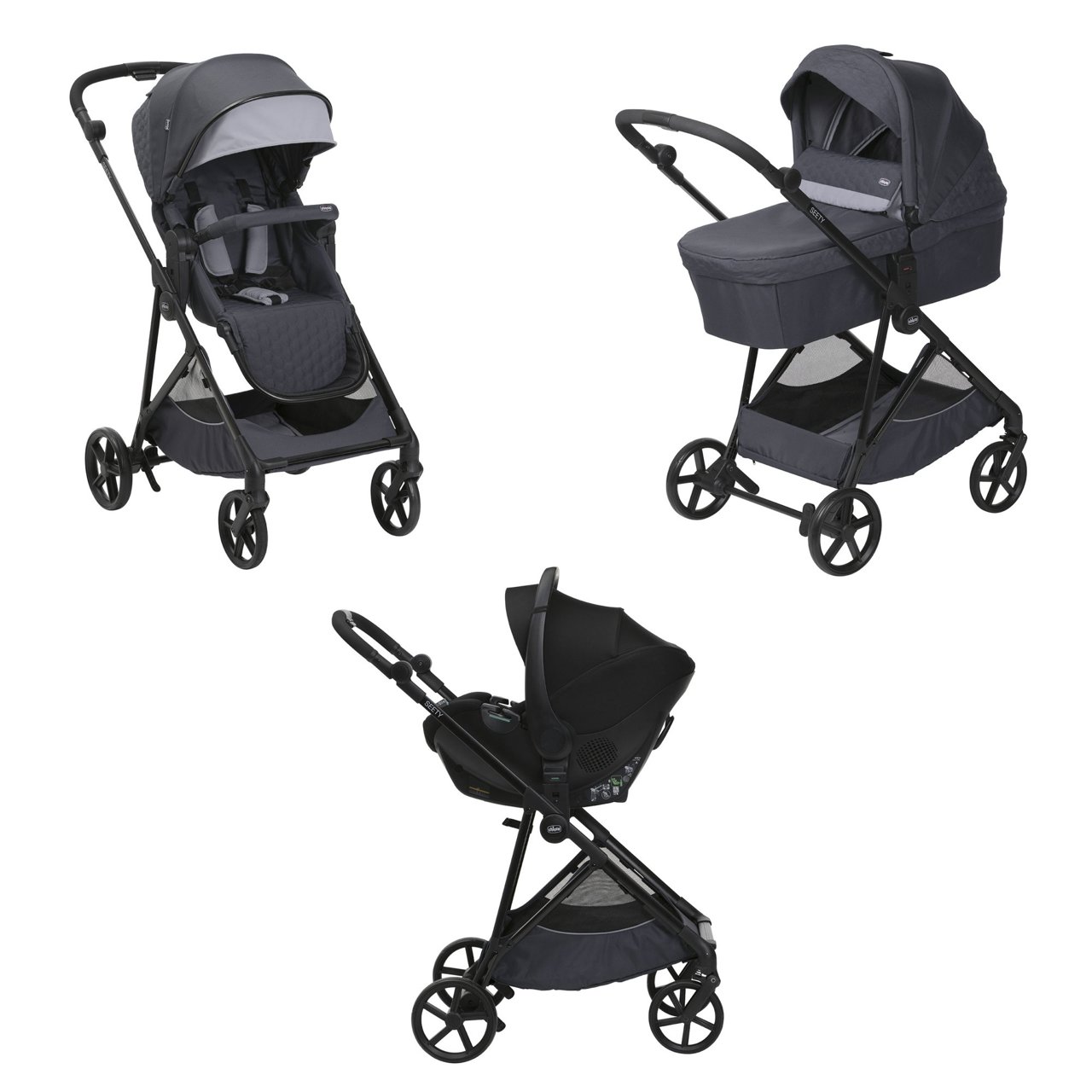 Chicco Trio Seety con Kory Essential Boston Grey