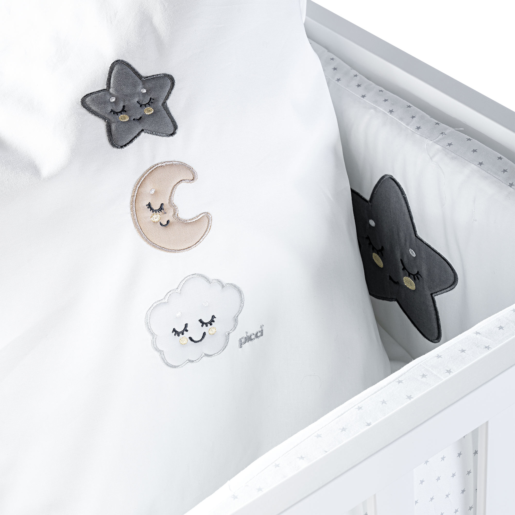 Picci Rivestimento Tessile per SMILE 4pz: Piumino con Federa-Paracolpi-Coprimaterasso-Materasso