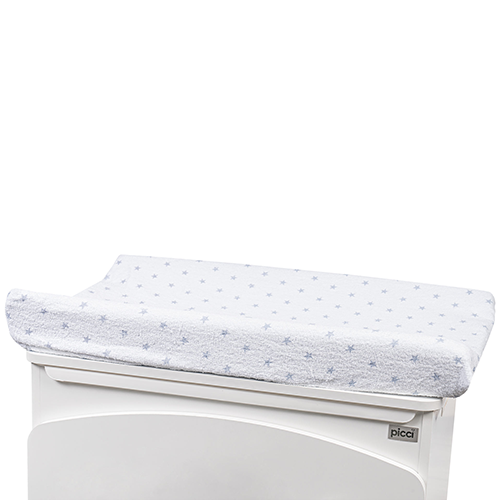 Picci Coprifasciatoio in Spugna Bamboo per fasciatoio in PVC Grigio Stelle