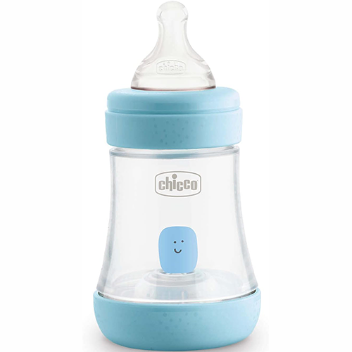 Chicco Biberon Perfect 5 Silicone 1 Fori 150ml Azzurro