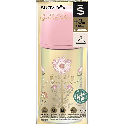 Suavinex Gold Biberon SIL SX PRO 270ml Rosa