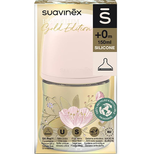 Suavinex Gold Biberon SIL SX PRO 150ml Rosa