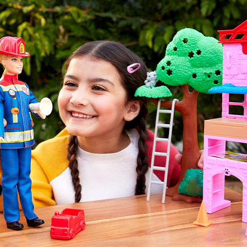 Mattel Barbie Vigile del Fuoco Playset