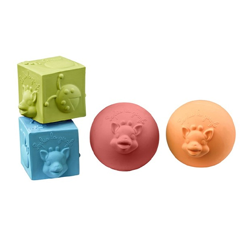 Sophie la Girafe Set di 2 Palline e 2 Cubi So' Pure