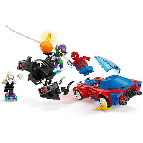 Lego Heroes Marvel Auto di Spider-Man e Venom Goblin