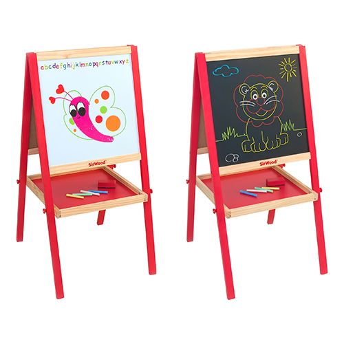 Sirwood  Lavagna in Legno Multifunzione 2in1