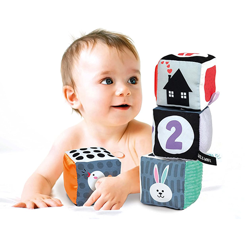 Clementoni Baby Blocks  Black & White Soft Activity