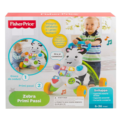 Fisher-Price Zebra Primi Passi Spingibile