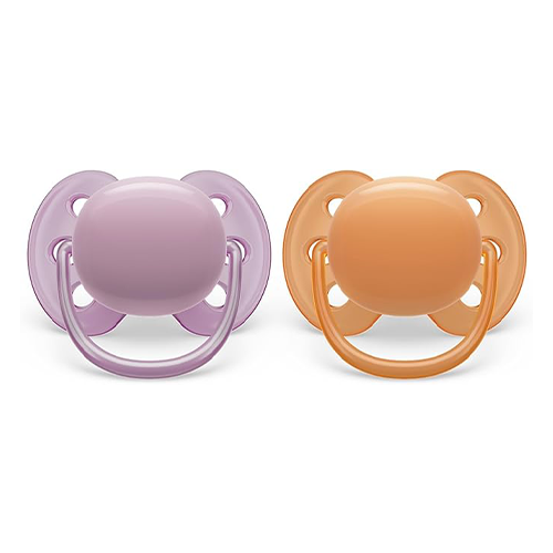 Philips Avent 2 Succhietti Ultra Soft 6-18 M Arancio-Viola