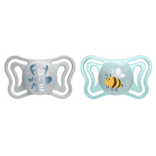 Chicco Succhietto Light Silicone 2-6M  2pz Azzurro