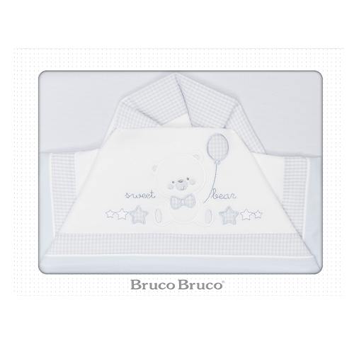 BrucoBruco Set per Culla Completo 3pz Ricamo Un Personaggio