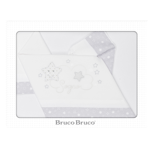 BrucoBruco Set per Culla Completo 3pz Ricamo Stellina