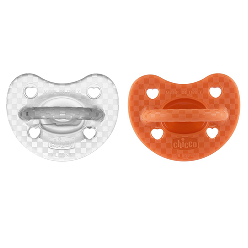 Chicco Gommotti Silicone Luxe 16-36 mesi 2pz Arancione