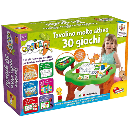 Lisciani Carotina Tavolino Molto Attivo 30 Giochi