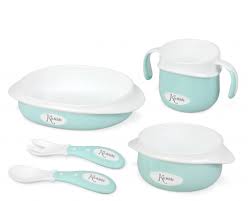 Set Stoviglie Infantili di Kiokids  azzurro