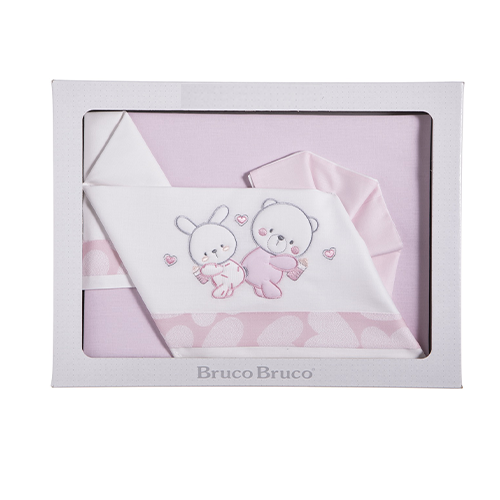 BrucoBruco Set per Letto Completo 3pz Orsetto Coniglietto