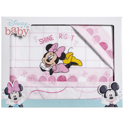 Disney Baby Set per Letto Completo 3pz Bolle Minnie