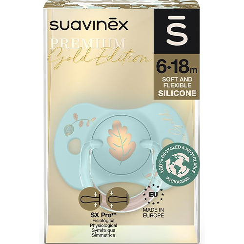 Suavinex Gold Succhietto in Silicone Pro Sx  6-18 m Azzurro