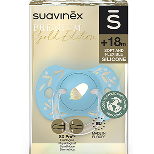 Suavinex Gold Succhietto in Silicone Pro Sx  +18m Azzurro