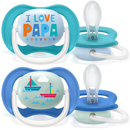 Philips Avent Succhietti Ultra Air Papà 6-18 mesi Blu