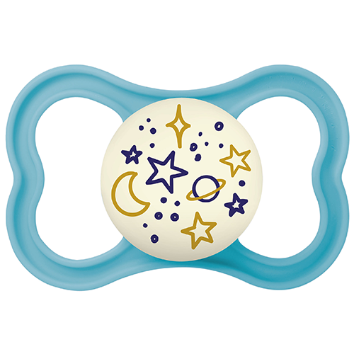 Mam Succhietto Supreme Night Silicone 6+m Azzurro