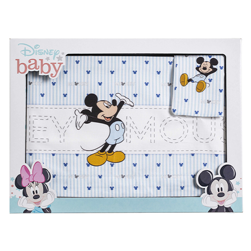 Disney Baby Set per Letto Completo 3pz Mouse Azzurro