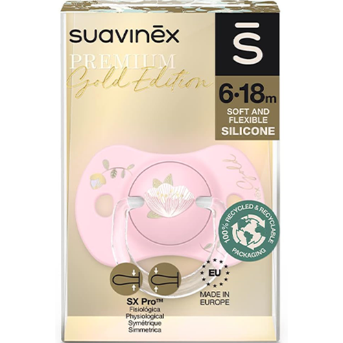 Suavinex Gold Succhietto in Silicone Pro Sx  6-18 m Rosa