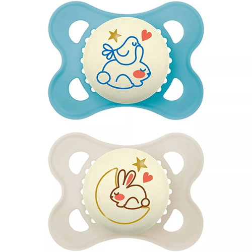 Mam Succhietti Original Night Caucciù 2-6 m Azzurro