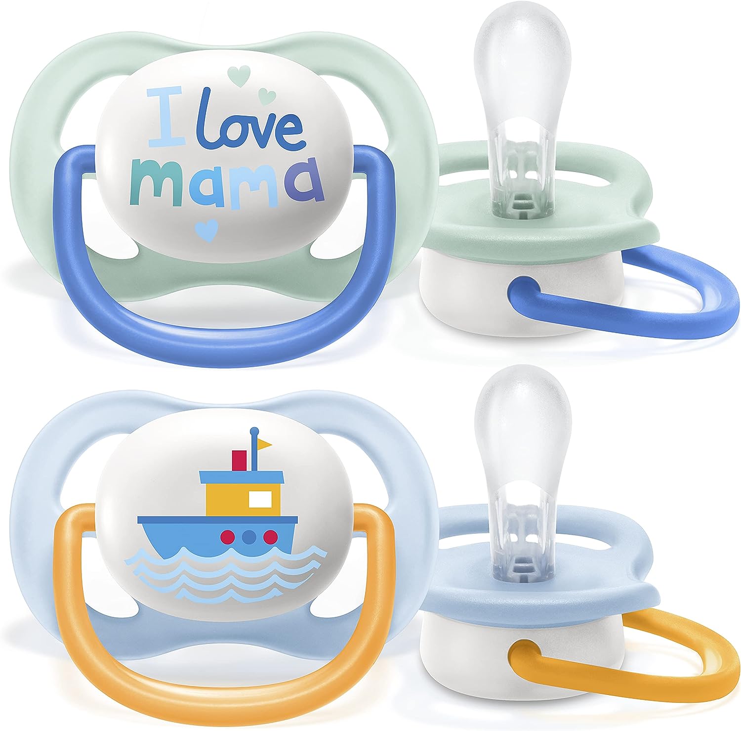 Philips Avent 2 Succhietti Ultra Air 0-6 M  Mama Azzurro